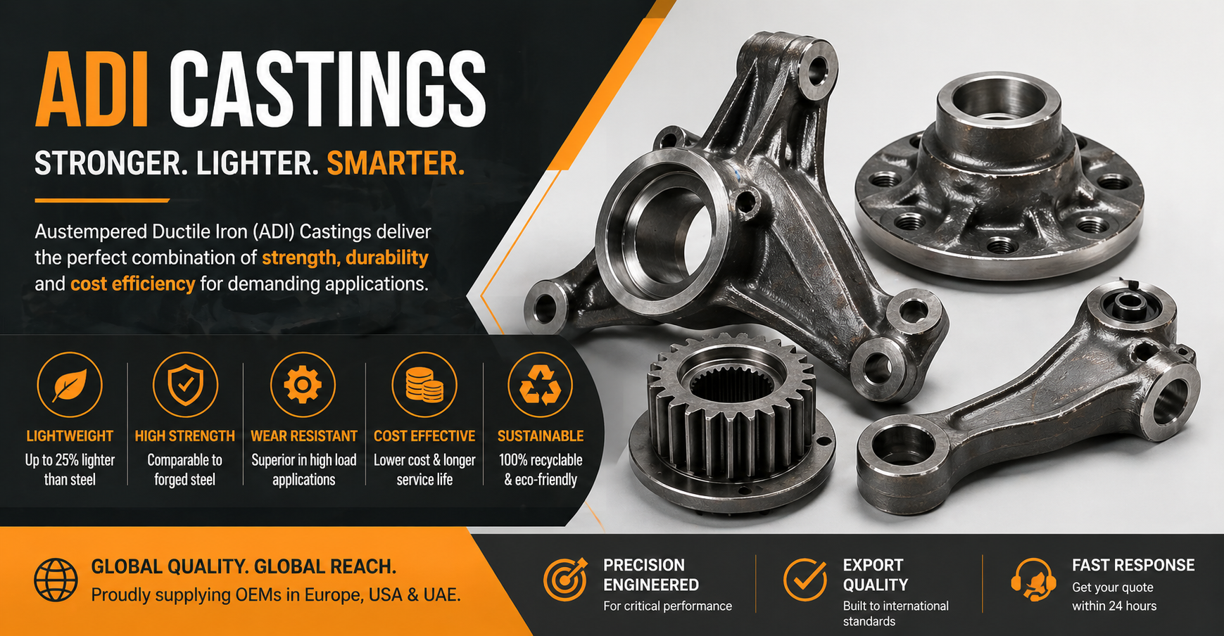 ADI Casting exporter from India to Europe, USA & UAE